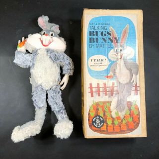 Rare Vintage Bugs Bunny 1961 Talking Mattel Doll And Carrot 26 "