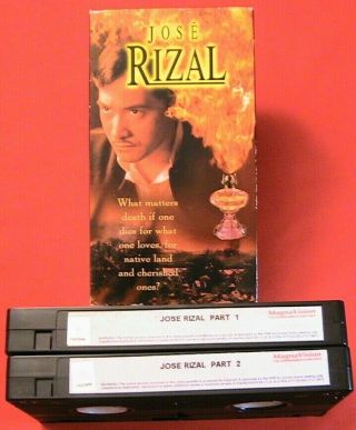 Jose Rizal Vhs 1999 2 Video Tape Set 1861 - 1896 Philippine Revolution Rare