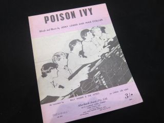 Billy Thorpe & The Aztecs - Poison Ivy - Oz Sheet Music - Rare