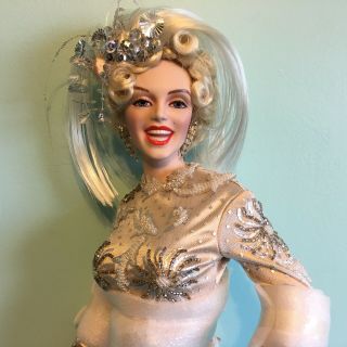 Ultimate Marilyn Monroe Franklin Heirloom 24 " Doll,  Rare W/ Beaded Dress