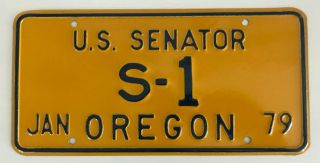 50 Off Oregon License Plate 1979 Rare Us Senate Low Number Digit S - 1