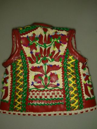 Vintage 18 Inch Vest,  in the style of men ' s folk costumes from Lendak,  Slovakia 3