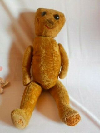 Large Size Humpback Teddy Bear From Early 1900s Fully Jointed Shoe Button Eyes