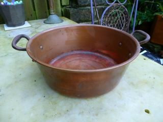 Copper Jam Pan Planter Handles Sink Garden Kitchen Plant Pot Cook