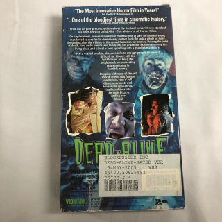 Dead Alive VHS RARE R - Rated HORROR CULT GORE MOVIE VIDEO TAPE 1993 2