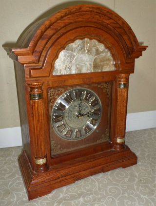 Rare Rhythm Music Melodies On The Hour Fancy Wood Mantel Clock