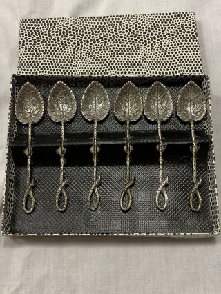 Vintage Set Of 6 Italian Demitasse Silver Plate ? Spoons