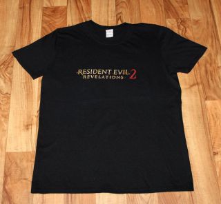 Resident Evil Revelations 2 Rare Promo T - Shirt Ps3 Ps4 Xbox One 360 Zombie L