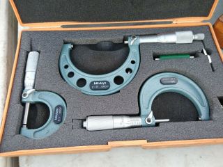 Mitutoyo Micrometer Set,  Rare See Pictures