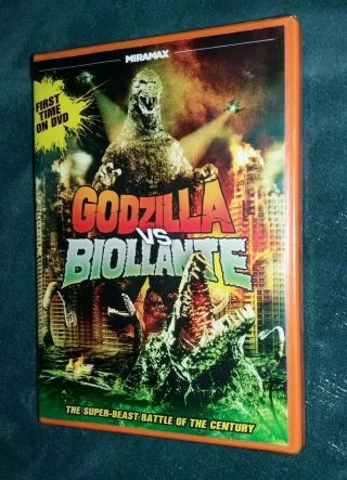 Godzilla Vs Biollante Rare Orange Case 1989 Dvd Widescreen Version Usa Criterion