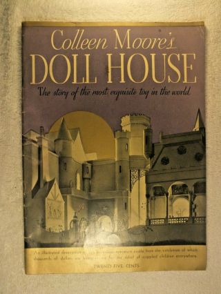 Rare Signed 1935 Tour Booklet Fairy Castle Doll House Colleen Moore Chicago Vgc