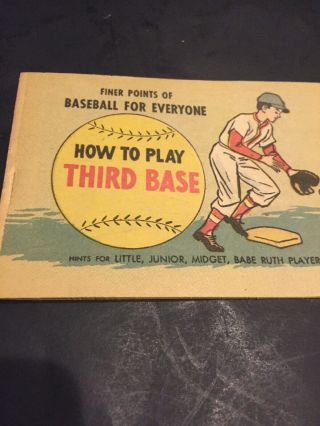 Rare 1965 Hood Ice Cream Baseball Babe Ruth How To Play 3rd Base Comic Premium