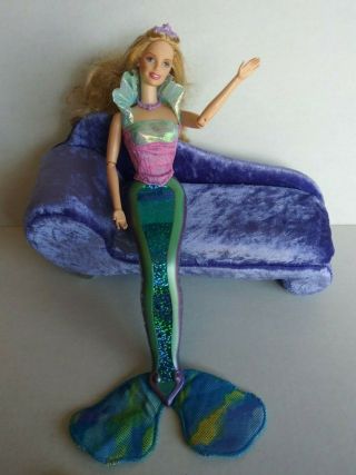 Vintage 2000 Mattel Barbie Blonde Magical Mermaid With Lights