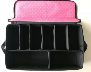 Creative Memories Pink Black Daisy Storage Bag For Border Maker Cartridges Rare