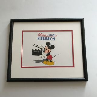 Walt Disney World Mickey Mouse Rare Collectible Mgm Studios Framed Photograph