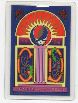 Rare Grateful Dead 1994 Spring 1994 All Access Laminate Owned By Tim Harris