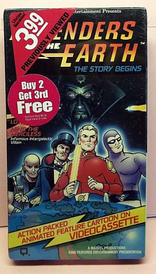 Defenders Of The Earth - The Story Begins Vhs 1986 Vintage Rare