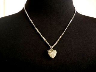 Christian Dior Necklace Choker Heart " D " Simple Logo Rare