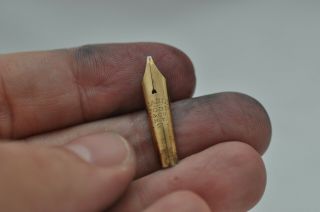 Rare Vintage Spare Mabie Todd Swan 2 N.  Y Fountain Pen Nib 14ct Gold Broad Tip