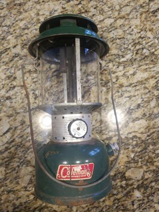 Vintage 1968 Coleman Lantern Model 220f.  Vintage Collectable Pyrex Glass