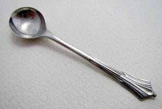 Victorian Art Nouveau 1900 Albany Solid Sterling Silver Salt/mustard Pot Spoon