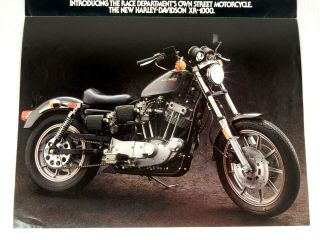 Rare 1984 Harley - Davidson A Motorcycle.  By The Race People.  Xr - 1000 Brochure