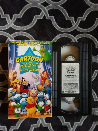 Cartoon All Stars To The Rescue Vhs Rare Not On Dvd -