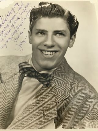Very Rare Jerry Lewis Signed Headshot From The Early 1940 