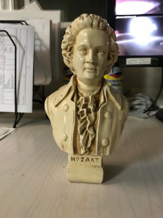 Vintage Mozart Bust Piano Composer Ceramic