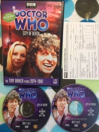 Doctor Who - City Of Death (dvd,  2005,  2 - Disc Set) Tom Baker Region 1 Oop Rare