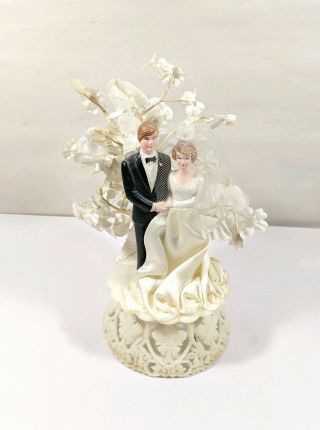 1959 Wedding Cake Topper Coast Novelty Co Venice California Vintage Bride Groom