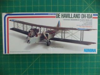 Aurora De Havilland Dh - 10 Wwi British Bomber - - Kit No.  786 - 1:48 Scale Rare
