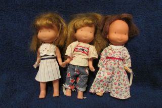 Three Vintage Holly Hobbie Dolls Knickerbocker Toys American Greeting
