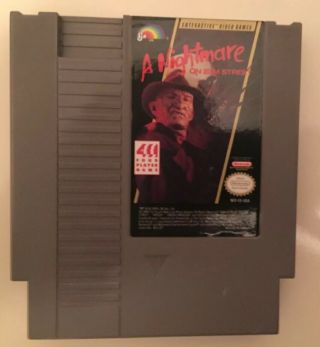 A Nightmare On Elm Street Nes Cartridge & Protective Case.  Rare Nintendo.  Og