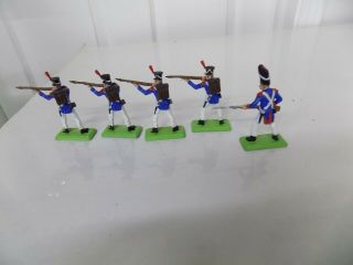 Britains Detail Napoleonic French Line Soldiers1/32nd Very Rare (5)