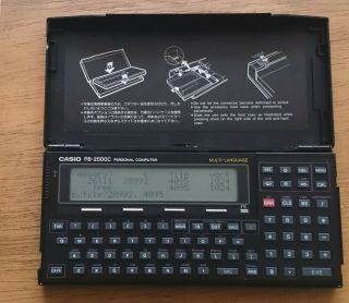 Rare Casio Pb 2000c Personal Computer Pb2000c Pb 2000 Calculator W/overlay
