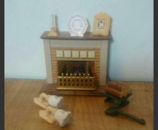 Sylvanian Families Fireplace Set Retired Rare Epoch Japan Calico Critters