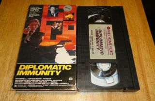 Diplomatic Immunity (vhs,  1991) Bruce Boxleitner,  Billy Drago - Rare Action