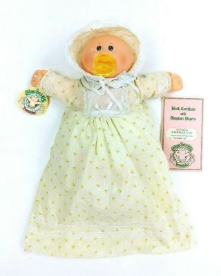 Vintage 1985 Cabbage Patch Kid Preemie Doll With Birth Certificate