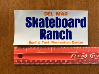 Del Mar Skateboard Ranch Sticker Vintage 80’s Skatepark