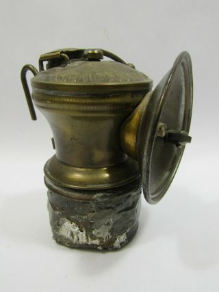 Vintage Old Miners Brass Carbide Lamp Lantern Auto - Lite Universal Lamp Co