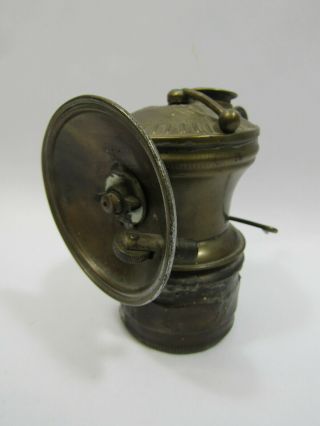 Vintage Old Miners Brass Carbide Lamp Lantern Auto - Lite Universal Lamp Co 2