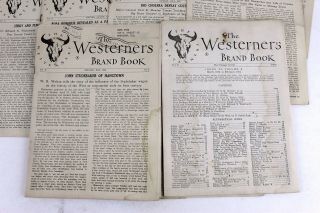 12 Issues THE WESTERNERS BRAND BOOK 1953 - 1954 Southwest History RARE 2