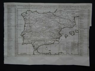 1743 Atlas Delisle Map Spain & Portugal - Nouvelle Carte De L 