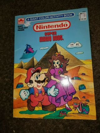 Rare Nintendo Mario Bros Giant Color Activity Book
