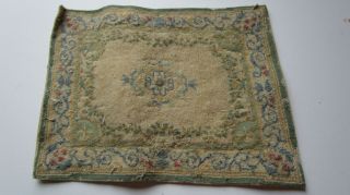 Vintage Dollhouse Rug Rectangle 9.  5 " By 12 " Cross Stitched Pattern