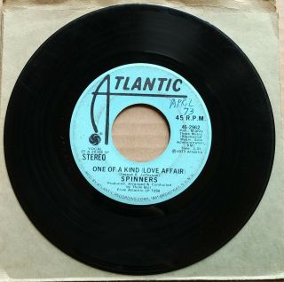 Spinners One Of A Kind Love Affair Dj Promo Rare 45 7 " R&b Soul Funk 1973 Vinyl