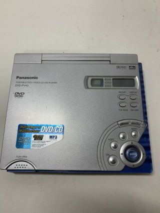 Panasonic Dvd - Pv40 Portable Dvd Player No Remote No Power Supply No Battery Rare