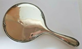 Antique Wwi Sterling Silver Backed Hand Mirror Henry Matthews 1916