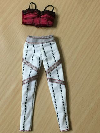 Barbie My Scene Kennedy Doll Street Style Outfit Red Top White Pants Rare